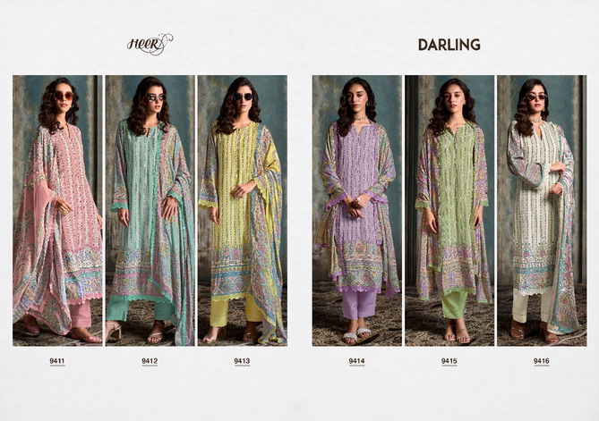 Darling By Kimora Heer Muslin Digital Printed Salwar Suits Wholesale Price In Surat
